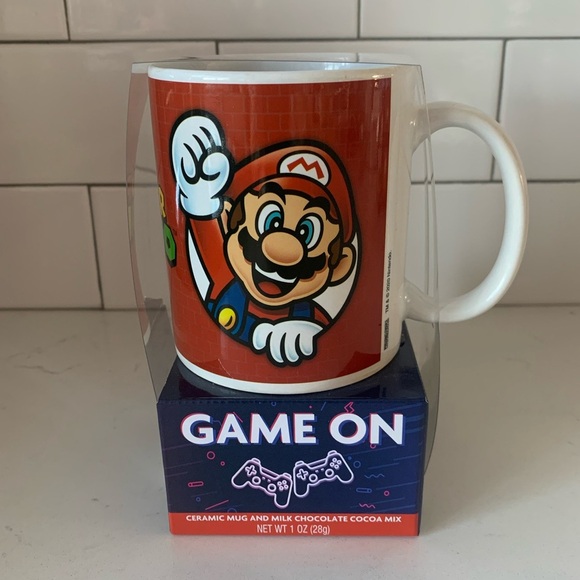 Game On Super Mario Bros Bricks 11 oz. Ceramic Mug for Coffee, Cocoa & Tea - NWT - Picture 5 of 9